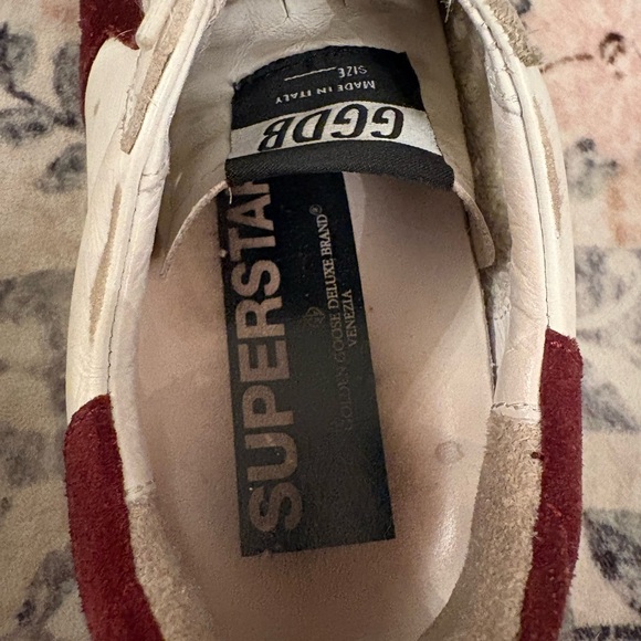 Golden Goose White and Red Sneakers - Picture 9 of 12